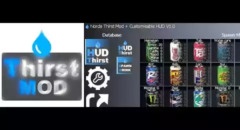 Vidéo de Demonstration de Gmod Thirst Mod + HUD Builder sur Youtube